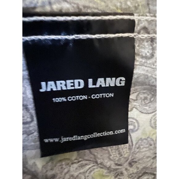 Jared Lang Mens Paisley Button Front Casual Dress Shirt Medium Cotton - Picture 9 of 11